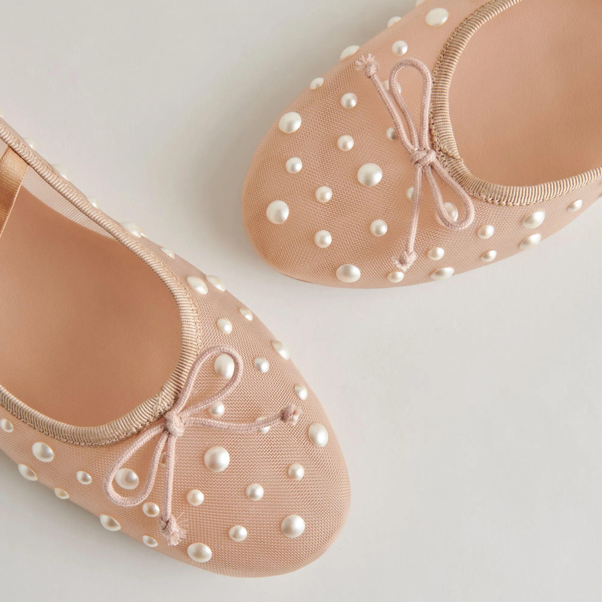 CADEL PEARL BALLETTFLATS ROSÉ MESH