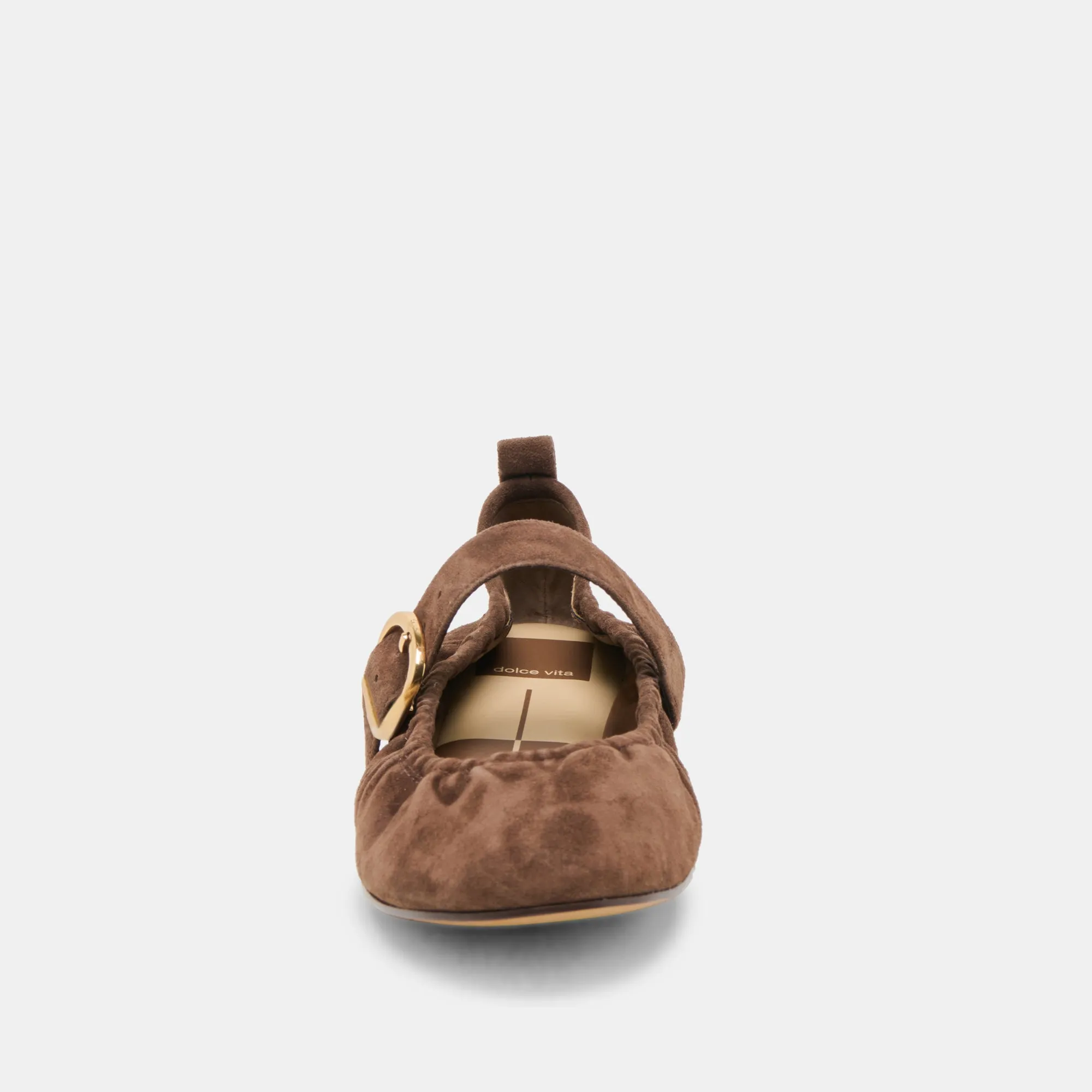 CAELY BALLET FLATS DK BRAUN WILDLEDER