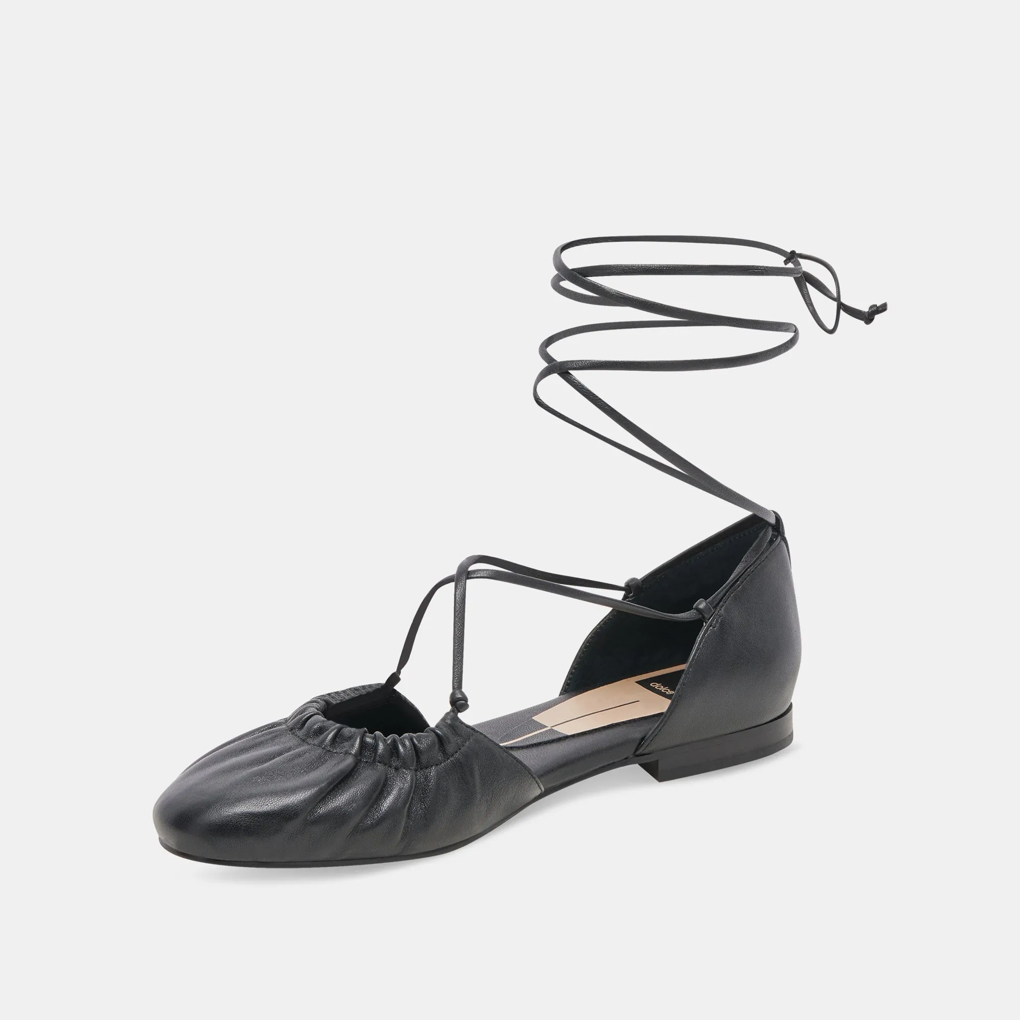 CANCUN BALLETFLATS AUS SCHWARZEM LEDER
