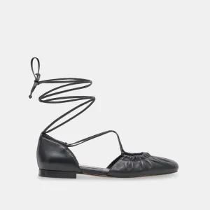 CANCUN BALLETFLATS AUS SCHWARZEM LEDER