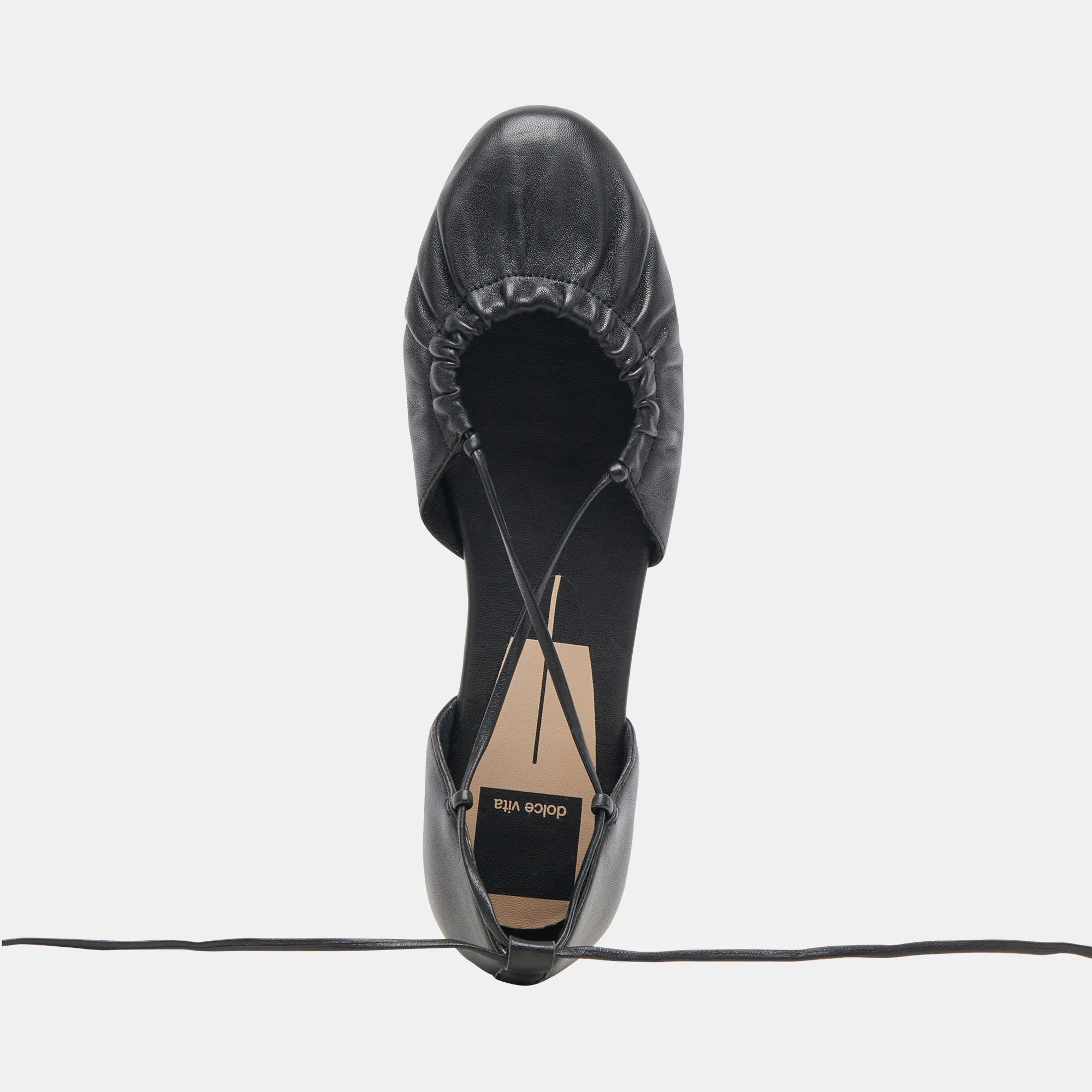 CANCUN BALLETFLATS AUS SCHWARZEM LEDER
