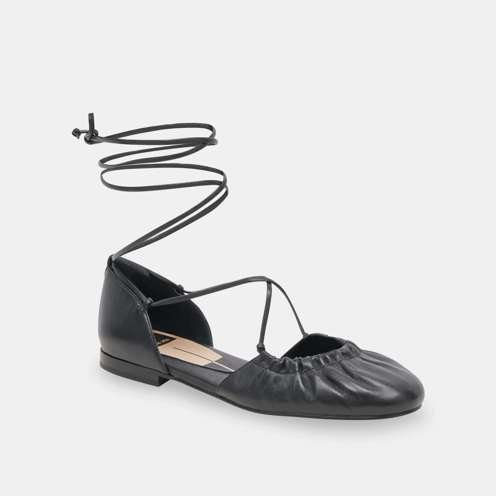 CANCUN BALLETFLATS AUS SCHWARZEM LEDER