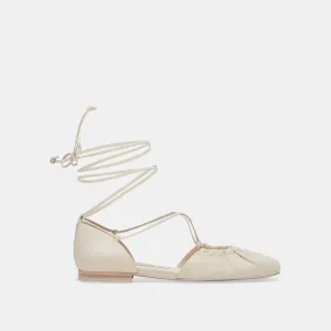 CANCUN BALLETFLATS IN ELFENBEINFARBENEM LEDER