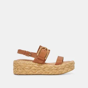 CHERA SANDALEN BRAUN GEPRÄGTES LEDER