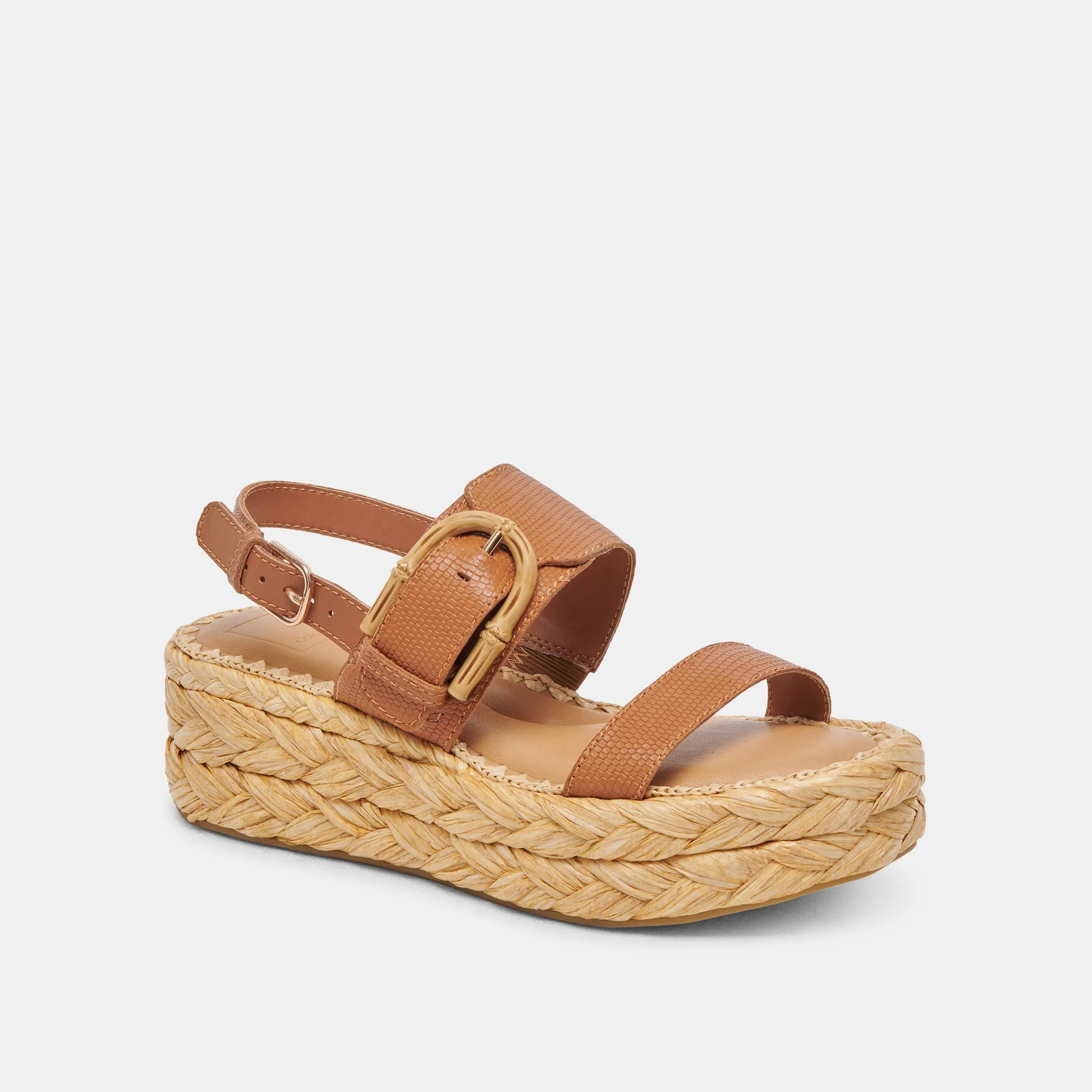 CHERA SANDALEN BRAUN GEPRÄGTES LEDER