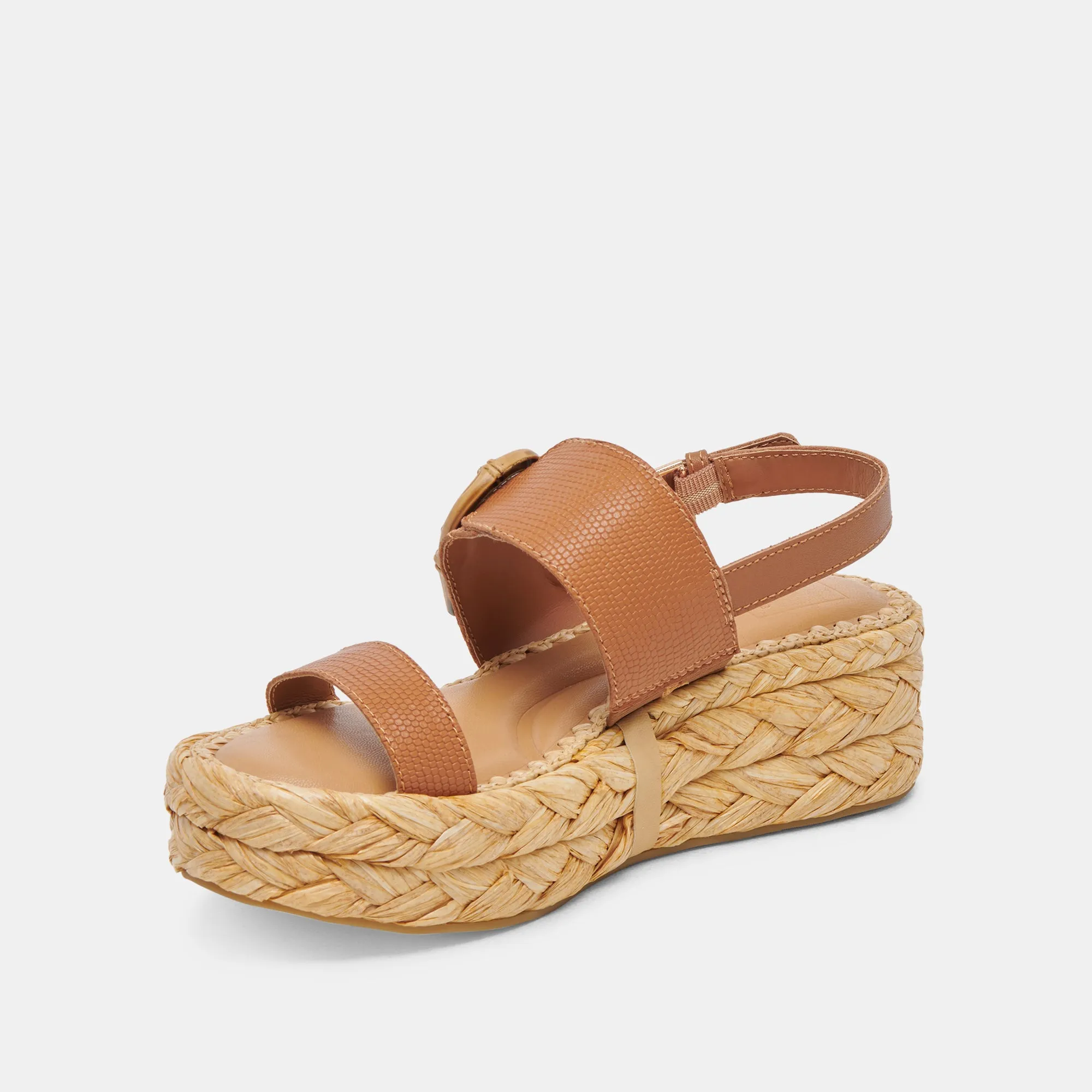 CHERA SANDALEN BRAUN GEPRÄGTES LEDER