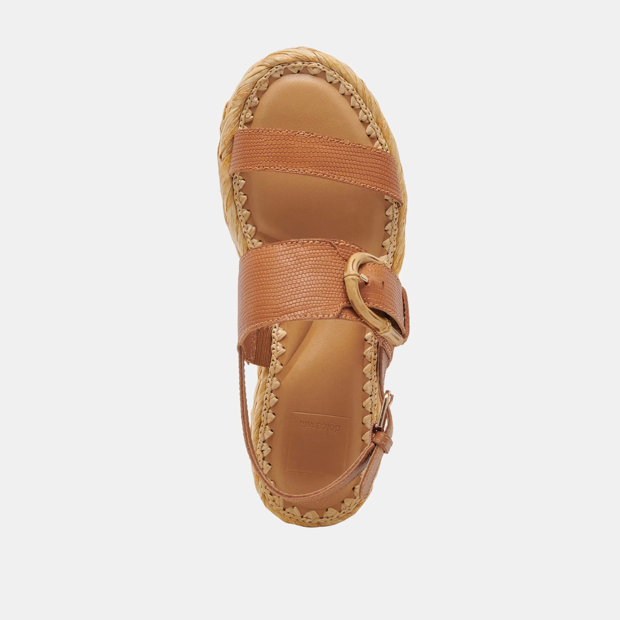 CHERA SANDALEN BRAUN GEPRÄGTES LEDER