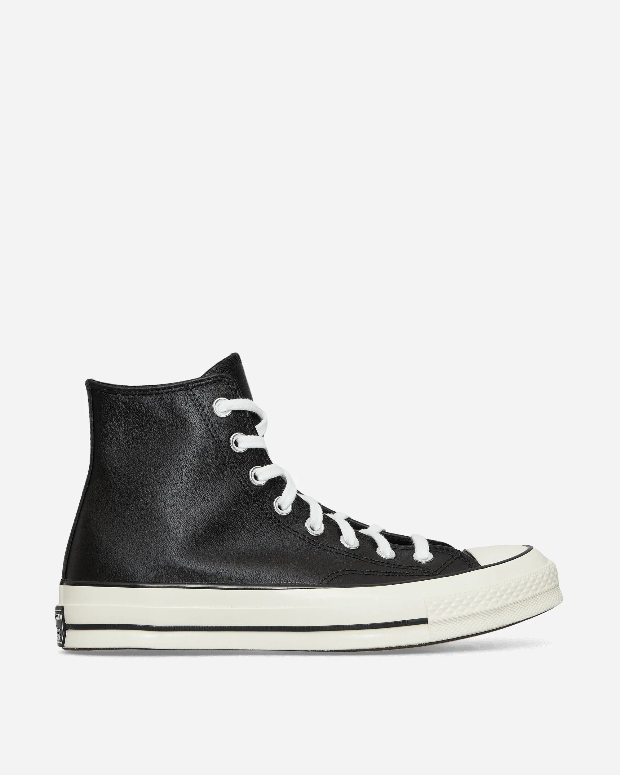 Chuck 70 Hi Leder-Sneakers Schwarz