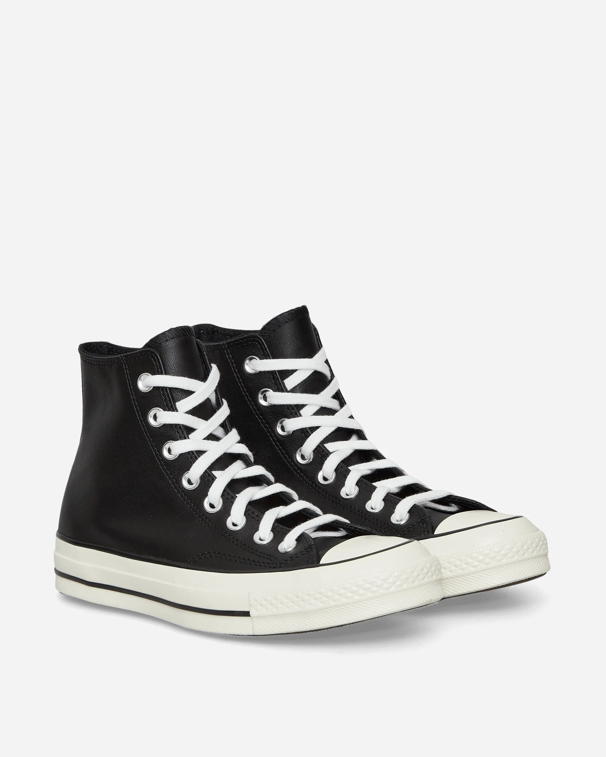 Chuck 70 Hi Leder-Sneakers Schwarz