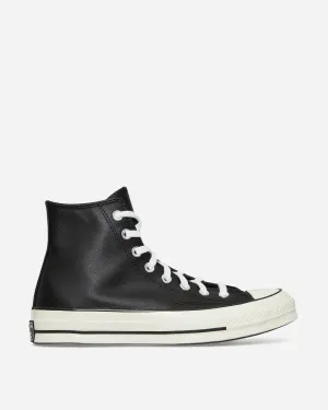 Chuck 70 Hi Leder-Sneakers Schwarz