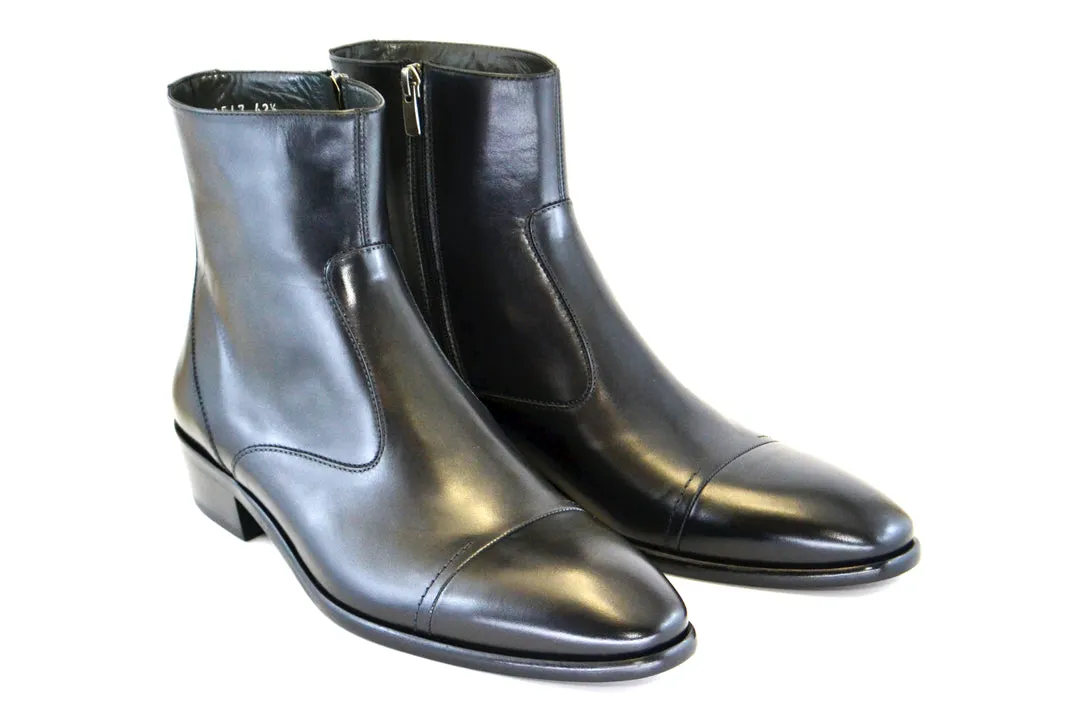 Corrente 1547 Hochglanz-Kalbsleder Slip-On-Stiefel - Schwarz