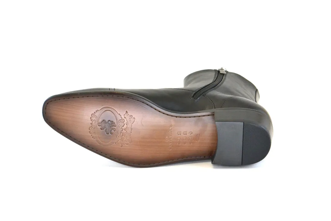 Corrente 1547 Hochglanz-Kalbsleder Slip-On-Stiefel - Schwarz