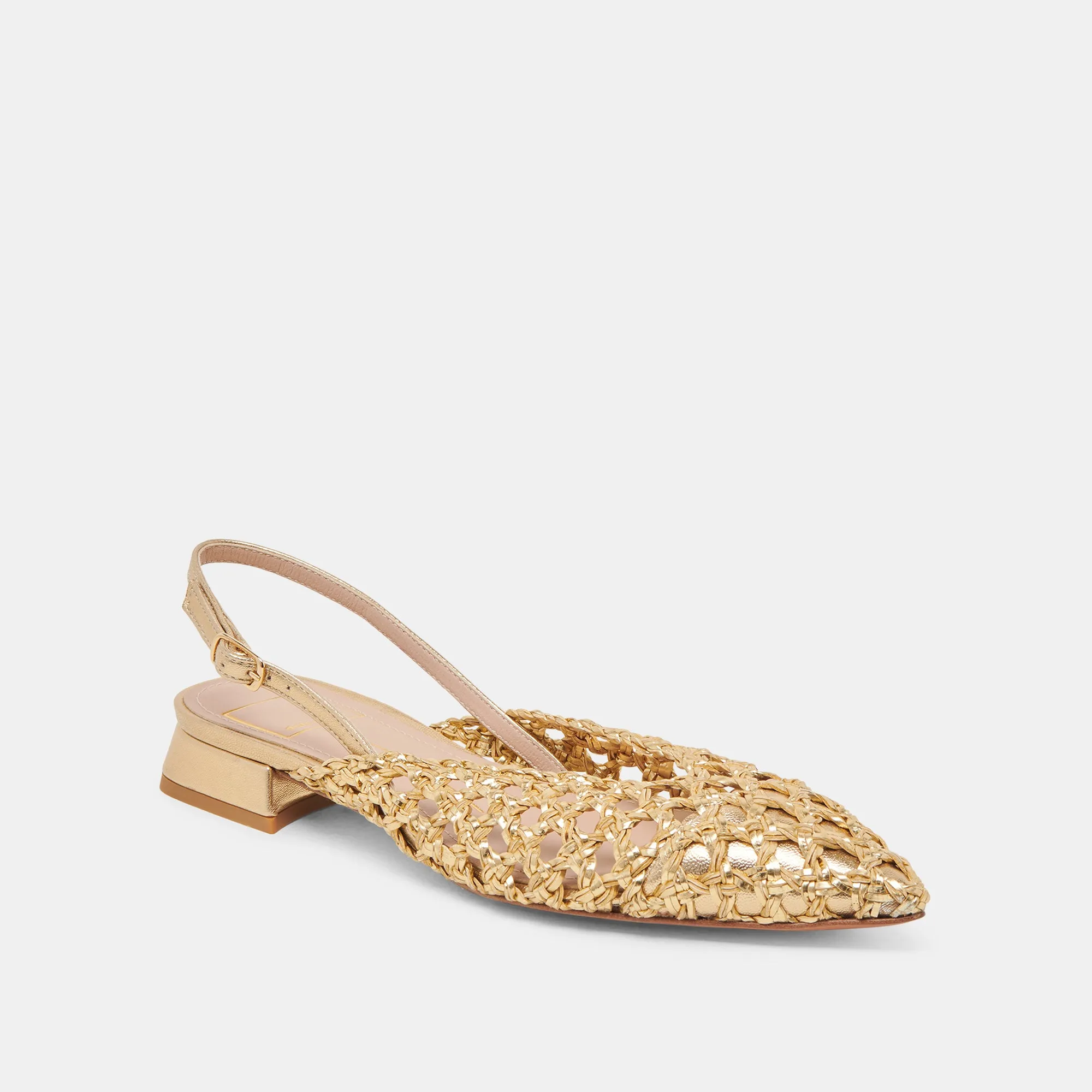 CYNDI FLATS GOLD GEWEBT