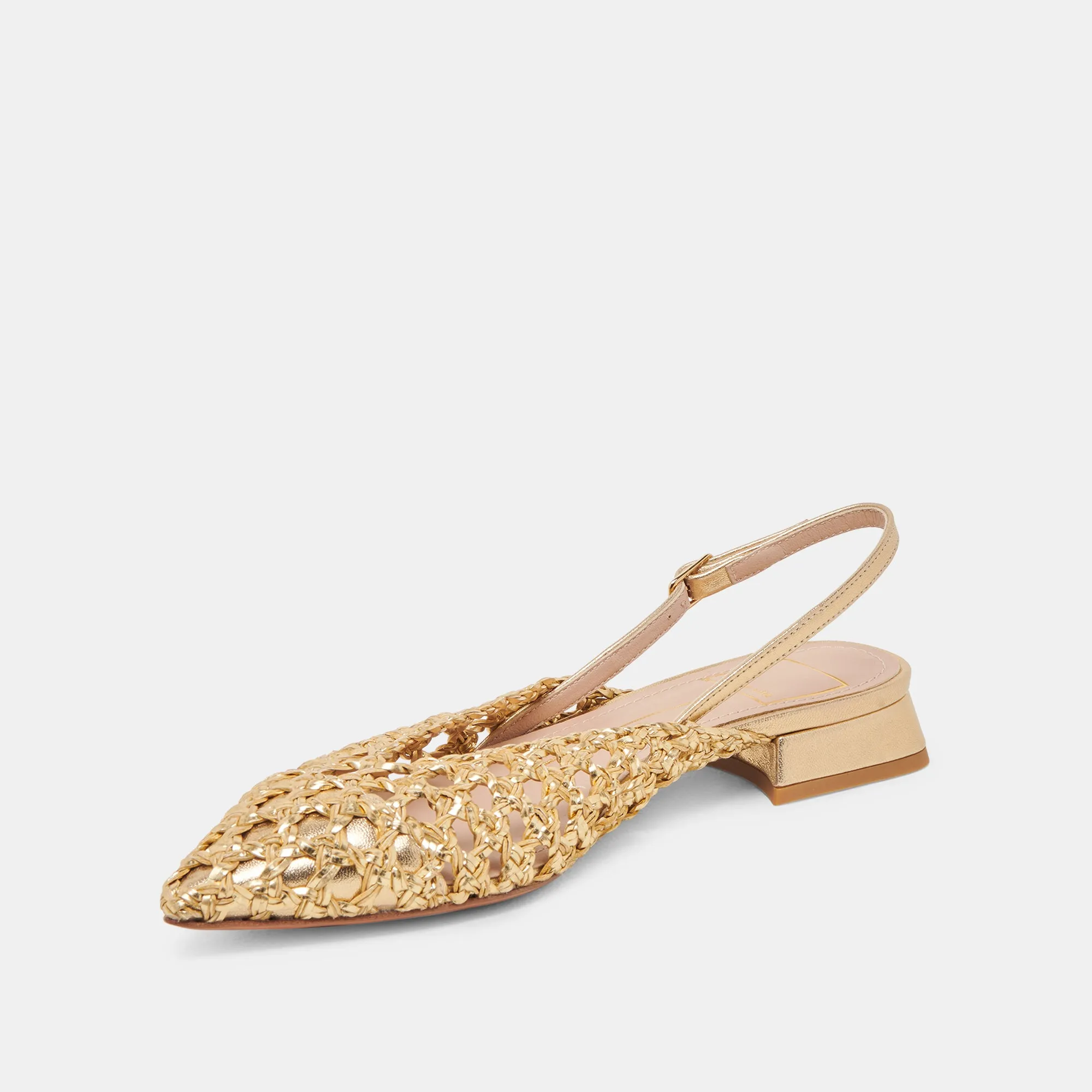 CYNDI FLATS GOLD GEWEBT