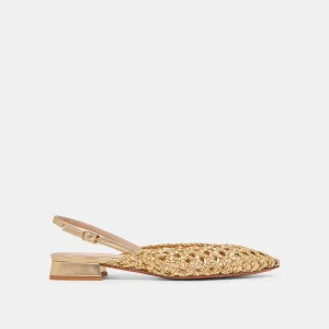 CYNDI FLATS GOLD GEWEBT