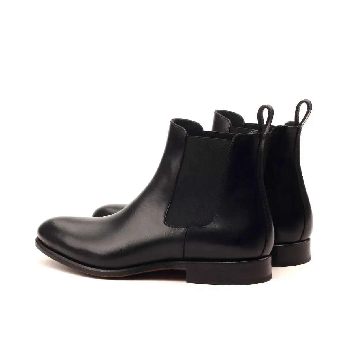 Dapperfam Schuhe DapperFam Monza in Schwarz Herren Italienisches Leder Chelsea Stiefel