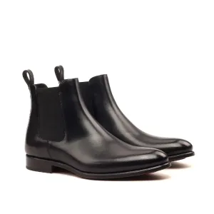 Dapperfam Schuhe DapperFam Monza in Schwarz Herren Italienisches Leder Chelsea Stiefel