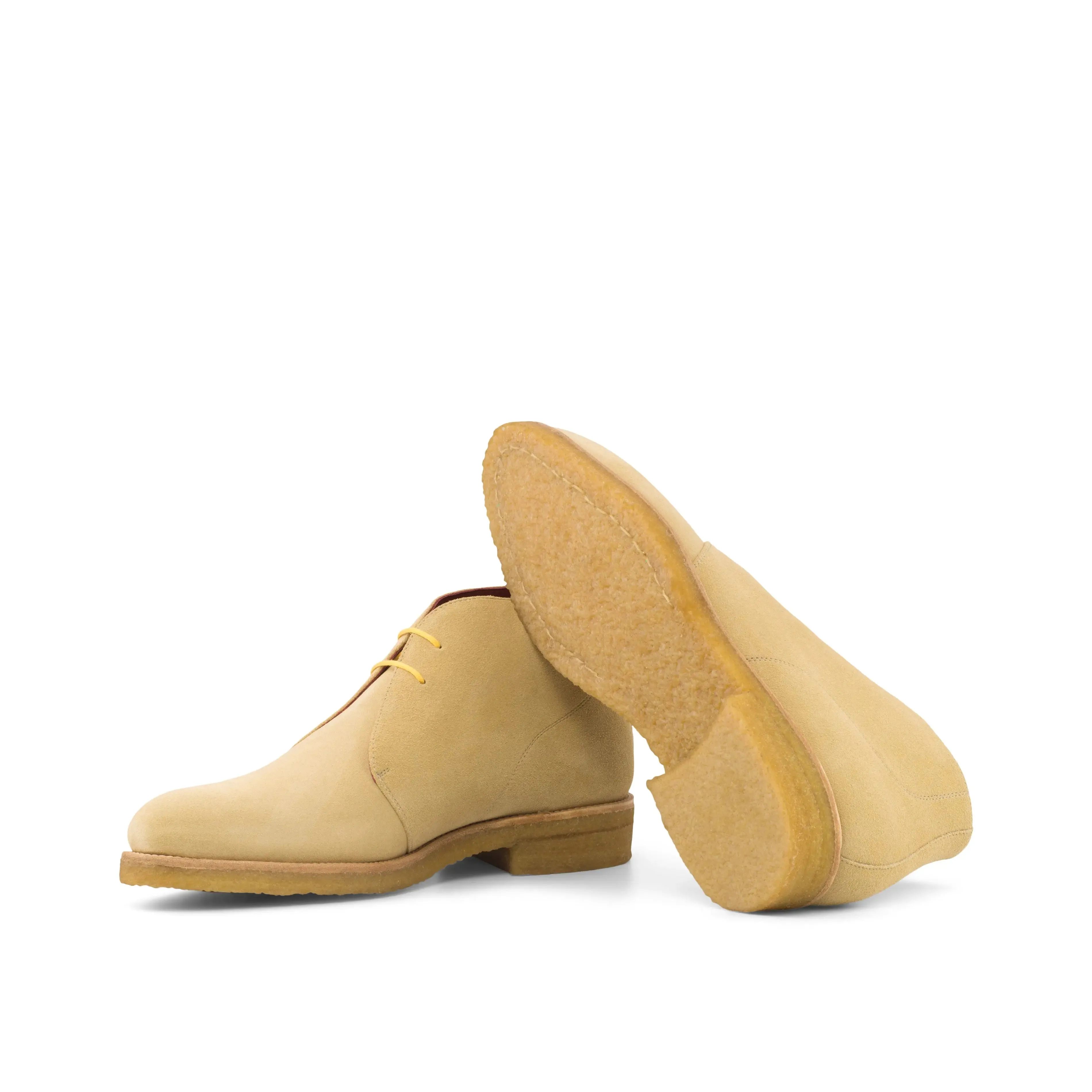 Dapperfam Schuhe DapperFam Vivace in Sand Luxus Wildleder Chukka für Herren