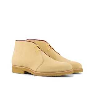 Dapperfam Schuhe DapperFam Vivace in Sand Luxus Wildleder Chukka für Herren