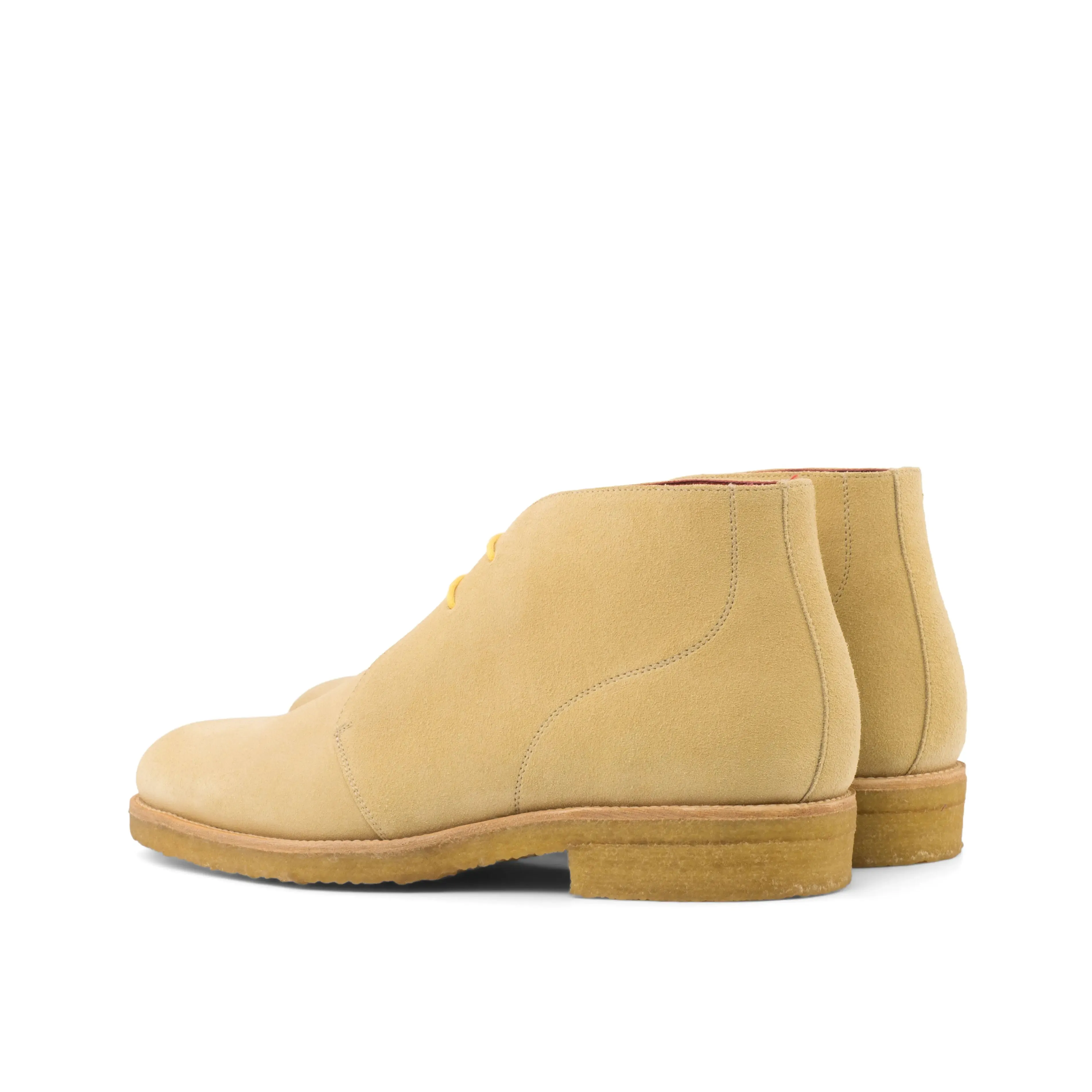 Dapperfam Schuhe DapperFam Vivace in Sand Luxus Wildleder Chukka für Herren