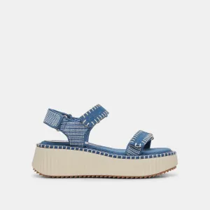 DEBRA SANDALEN BLAU DENIM