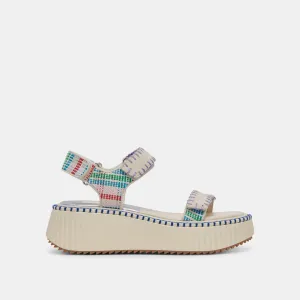 DEBRA SANDALEN ELFENBEIN MULTI NUBUCK