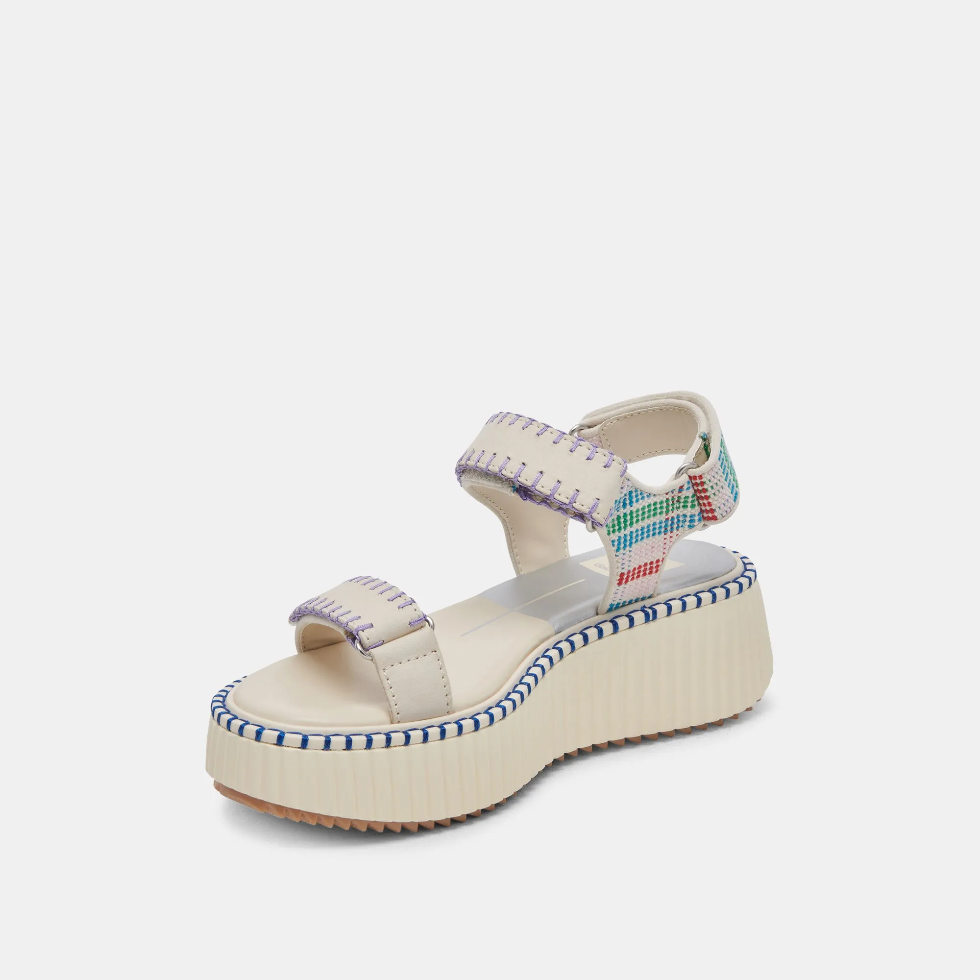 DEBRA SANDALEN ELFENBEIN MULTI NUBUCK