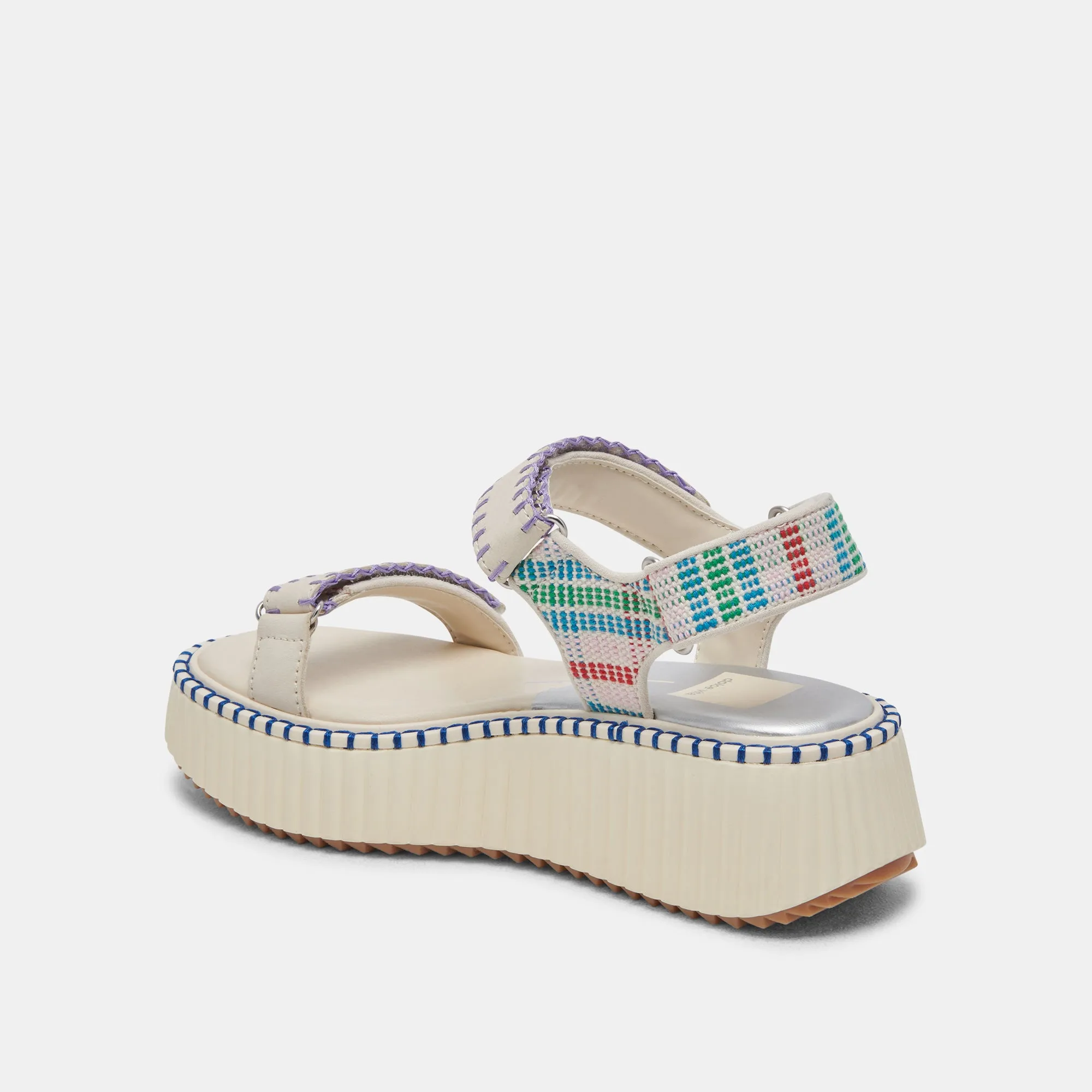 DEBRA SANDALEN ELFENBEIN MULTI NUBUCK