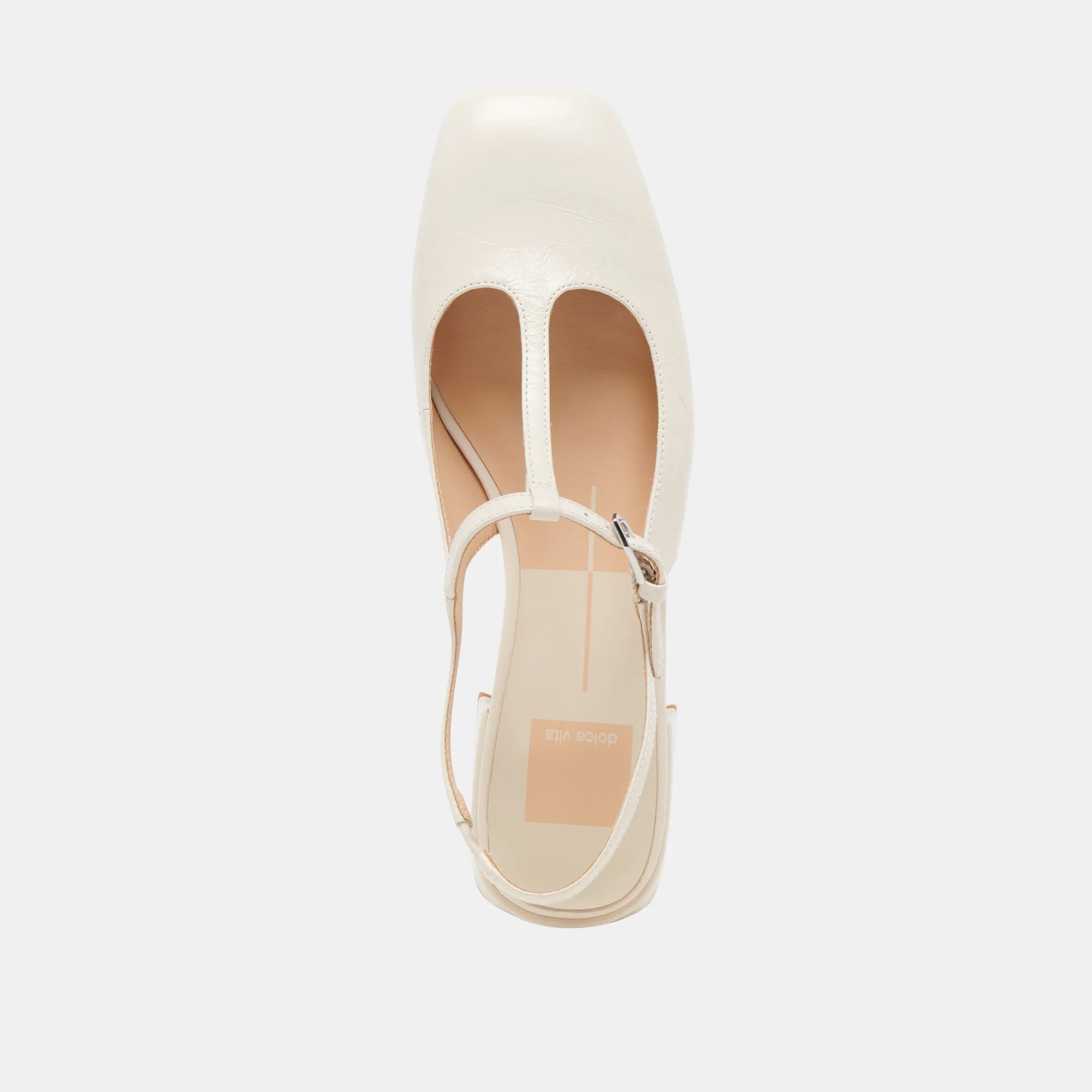 DEIDRA FLATS CREAM LEDER