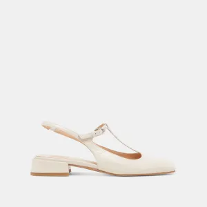 DEIDRA FLATS CREAM LEDER