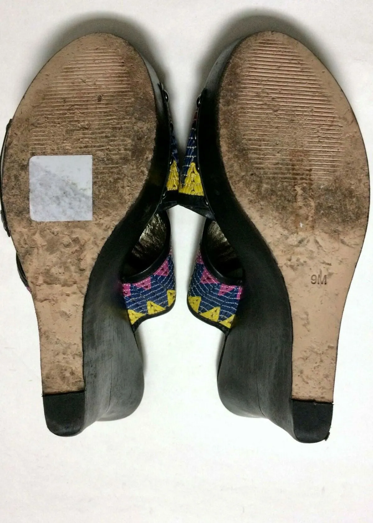 Diane Von Furstenberg Größe 9 Mehrfarbige Gewebte Sandalen