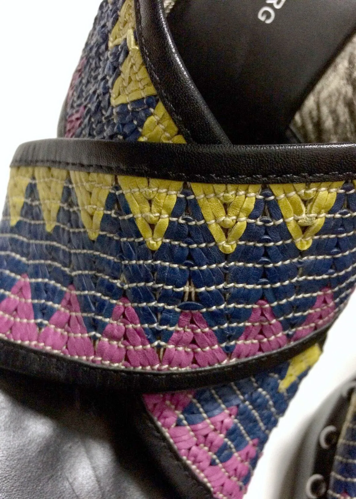 Diane Von Furstenberg Größe 9 Mehrfarbige Gewebte Sandalen