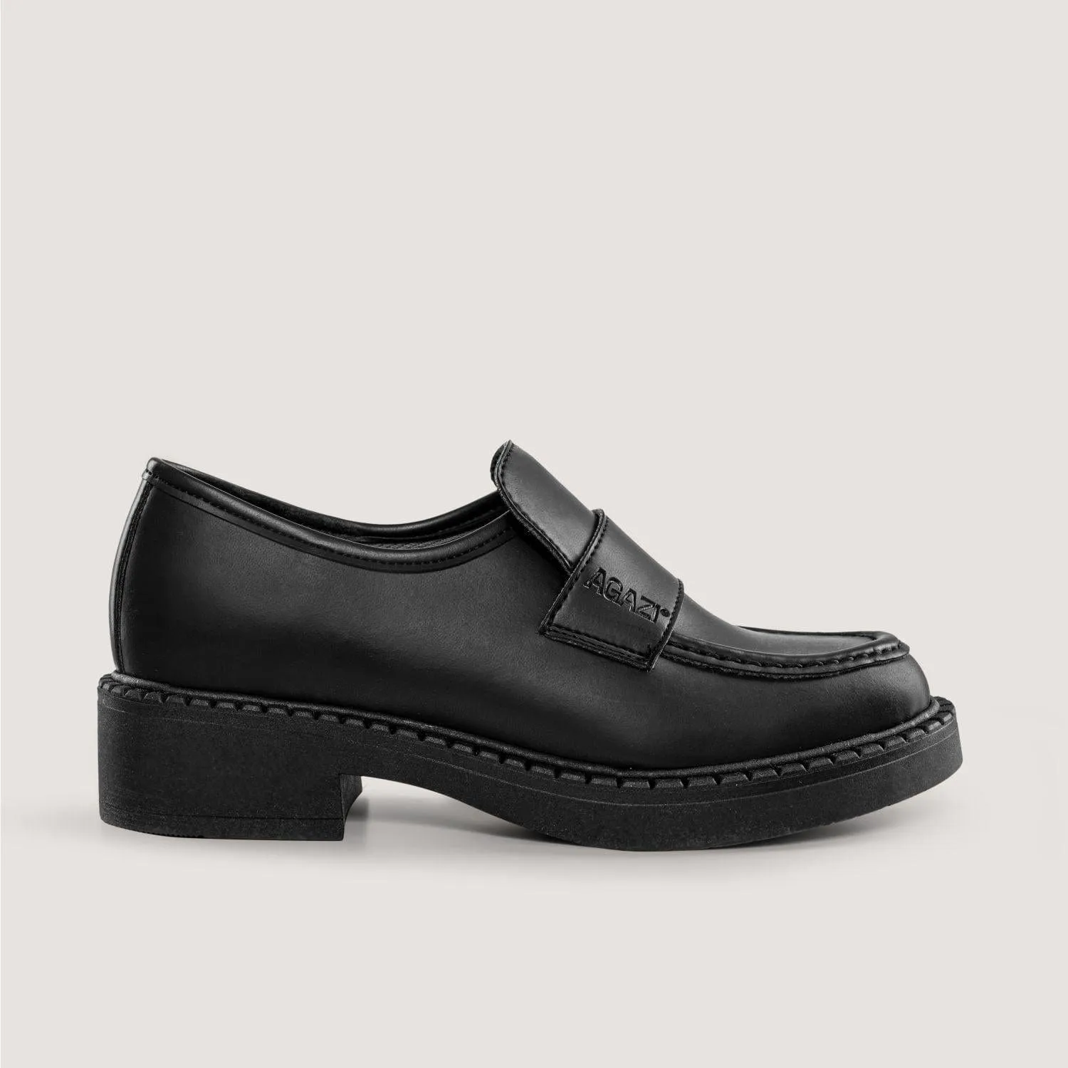 Diane Damen 3 in 1 Apfel-Leder Vegane Loafers | Schwarz