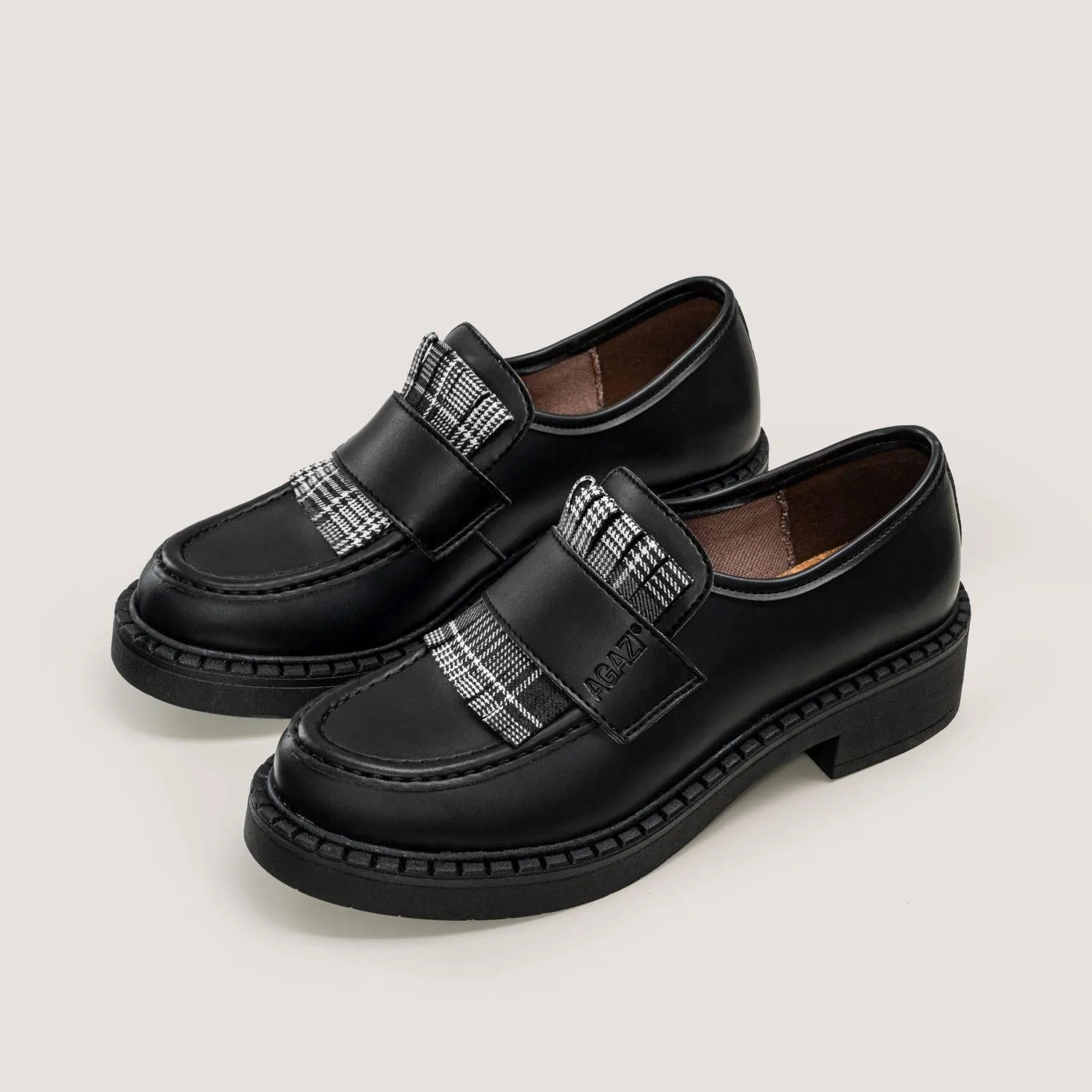 Diane Damen 3 in 1 Apfel-Leder Vegane Loafers | Schwarz