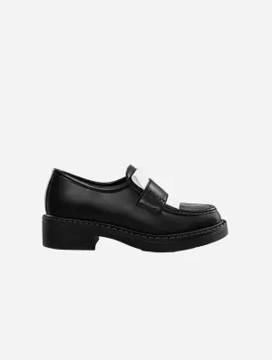 Diane Damen 3 in 1 Apfel-Leder Vegane Loafers | Schwarz