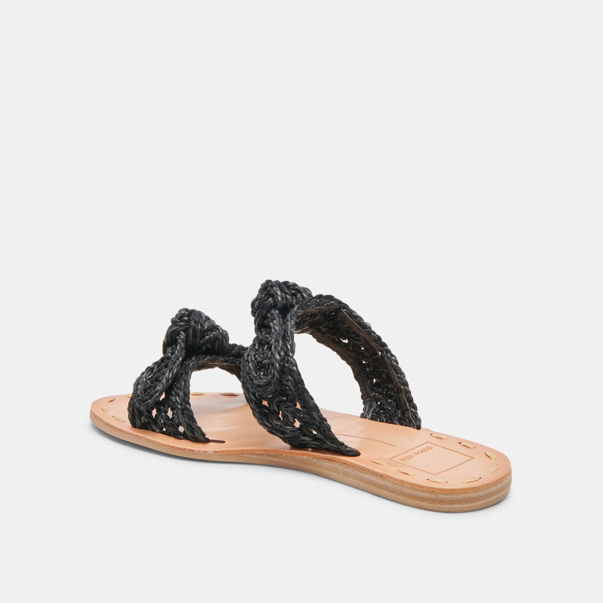 DINAH SANDALEN ONYX RAFFIA