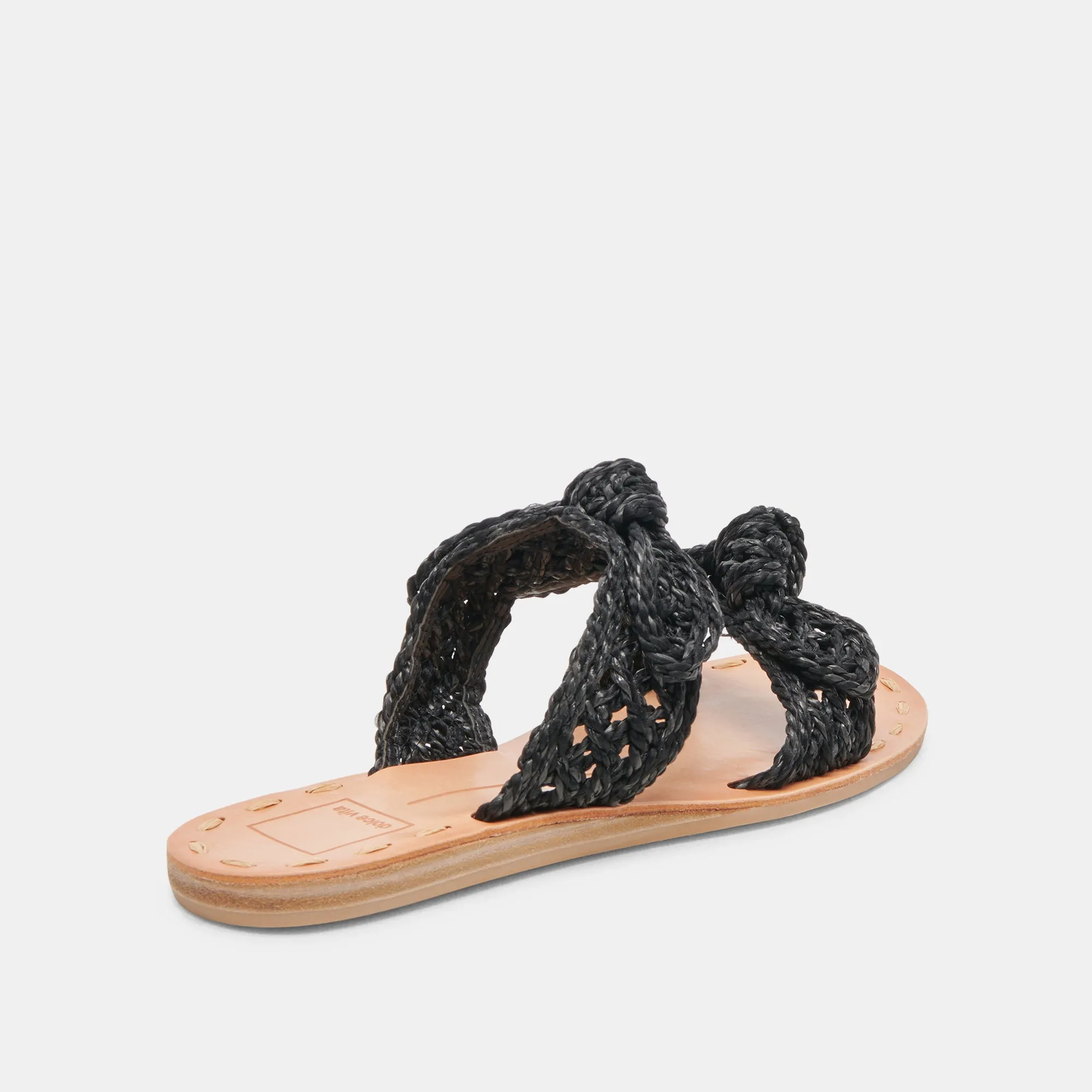 DINAH SANDALEN ONYX RAFFIA