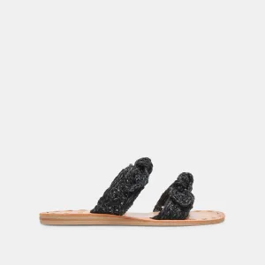 DINAH SANDALEN ONYX RAFFIA