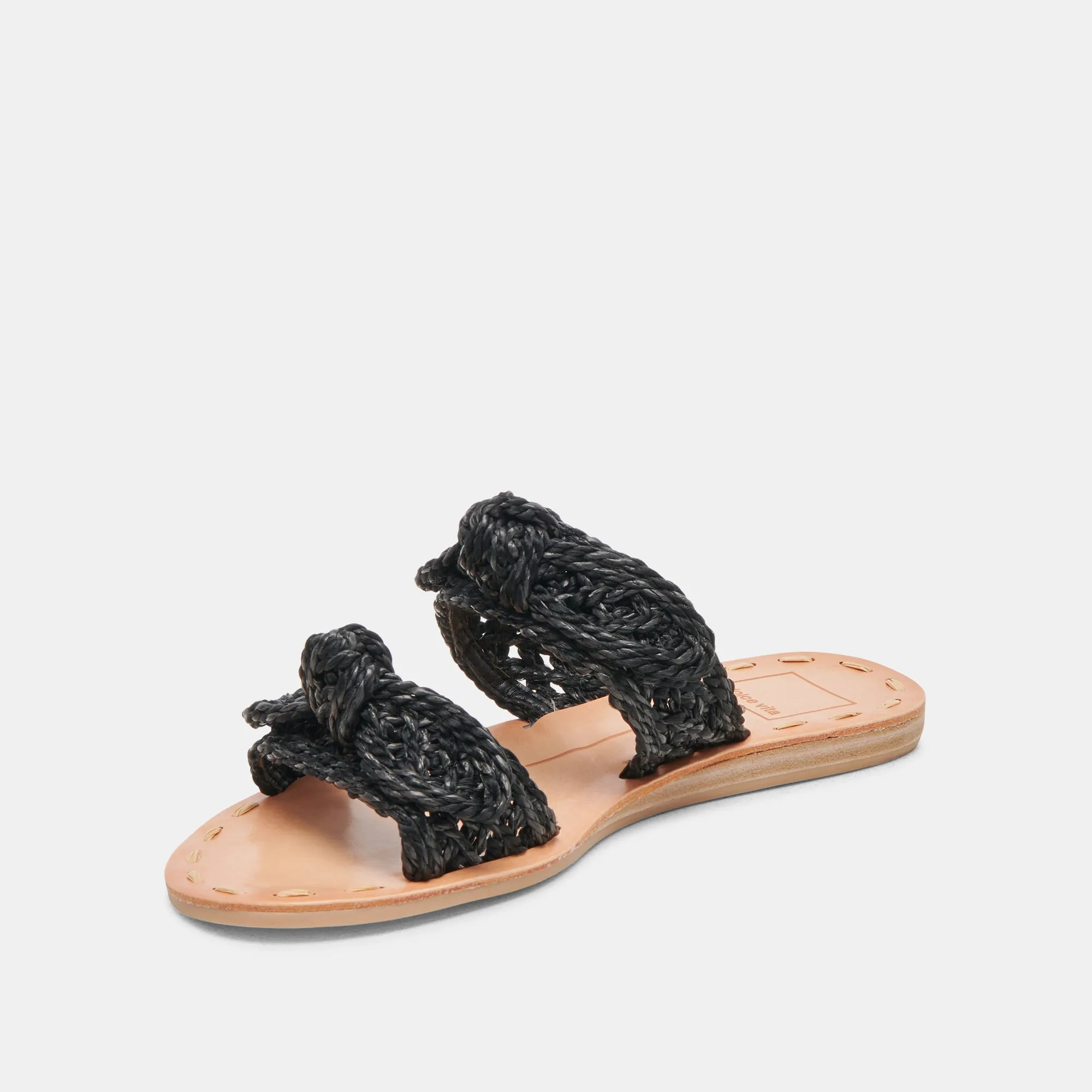 DINAH SANDALEN ONYX RAFFIA