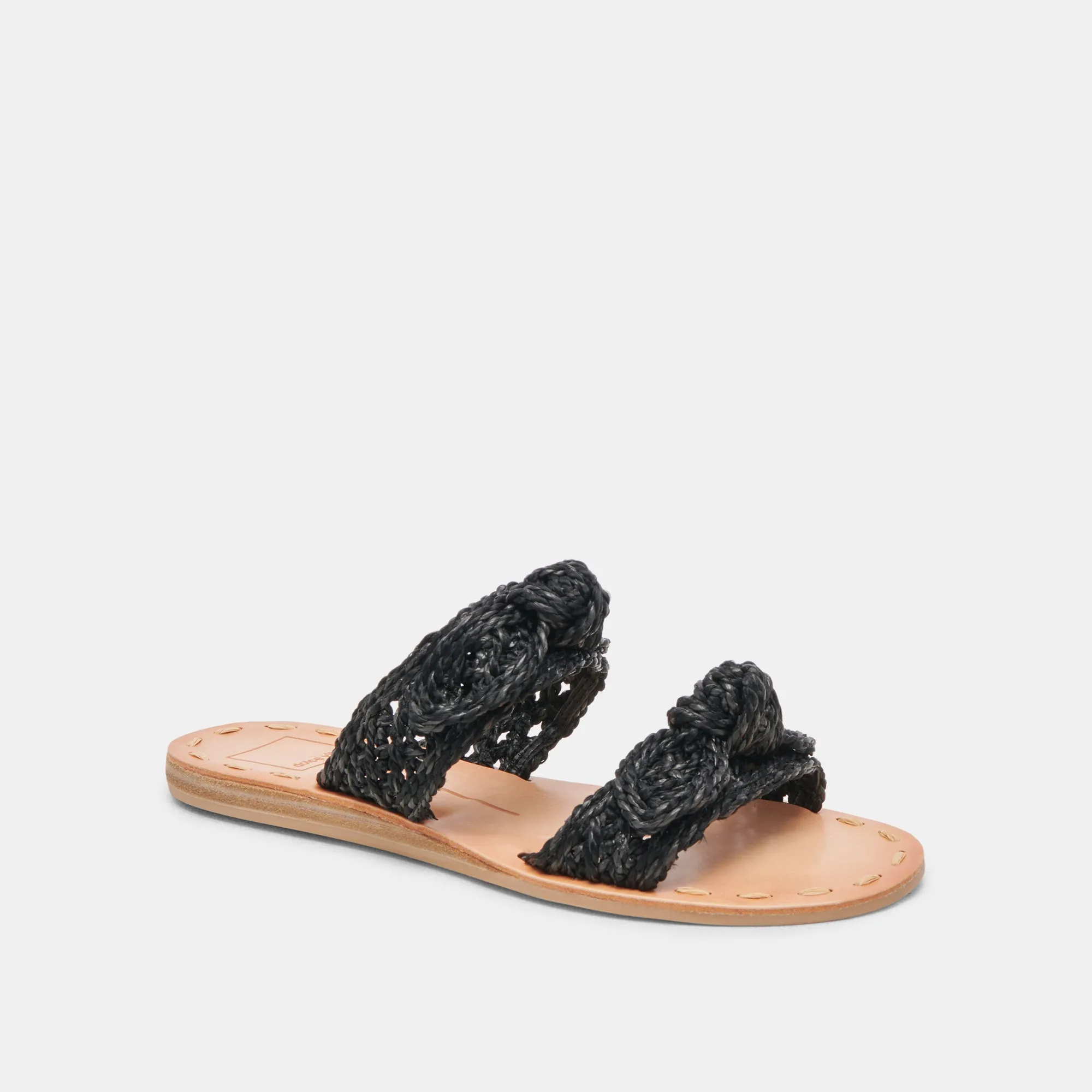 DINAH SANDALEN ONYX RAFFIA