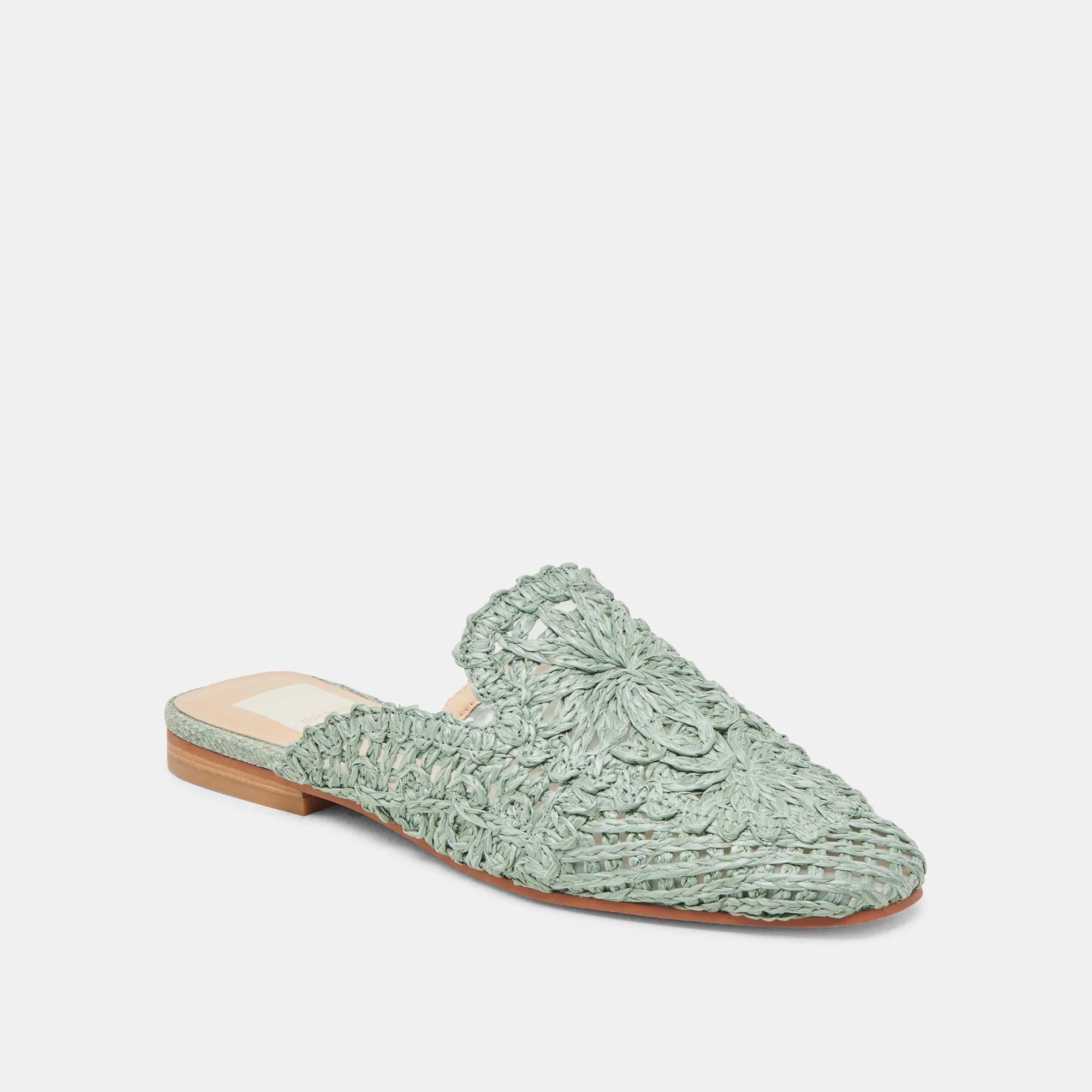DIYA FLATS HELLES SALBEIGRÜNES MAKRAMEE