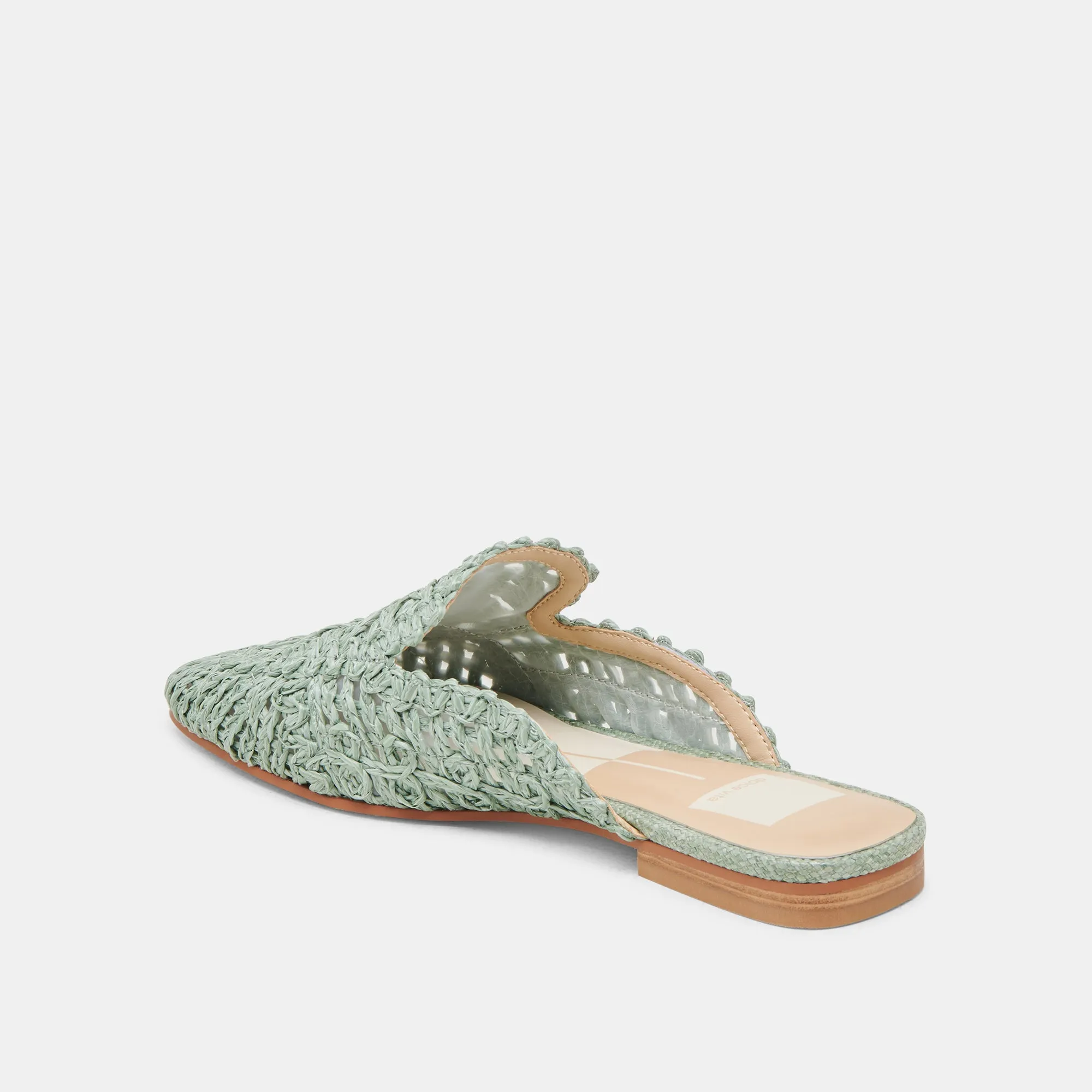 DIYA FLATS HELLES SALBEIGRÜNES MAKRAMEE
