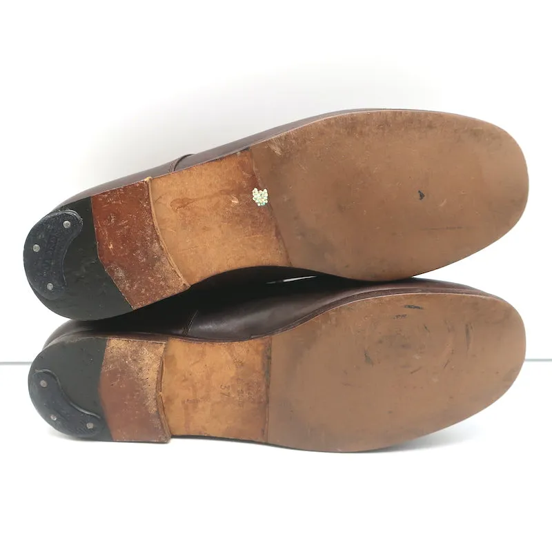 Dries Van Noten Schnürstiefelette Braun Leder Größe 37 Flache Knöchelstiefel
