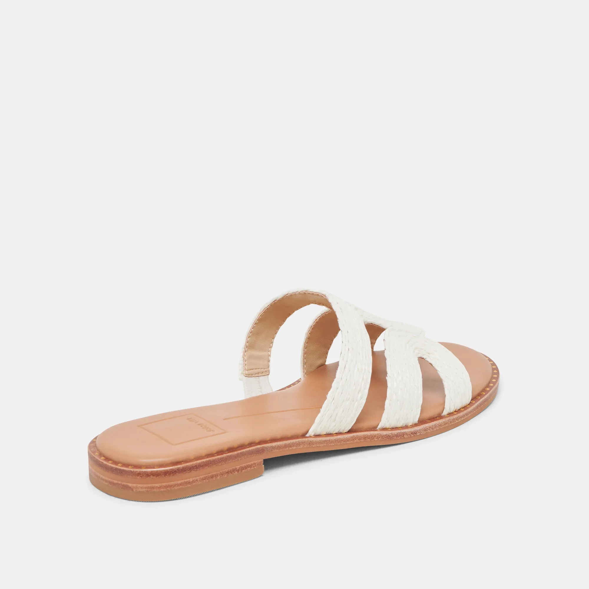 EMON SANDALEN WEIß RAFFIA