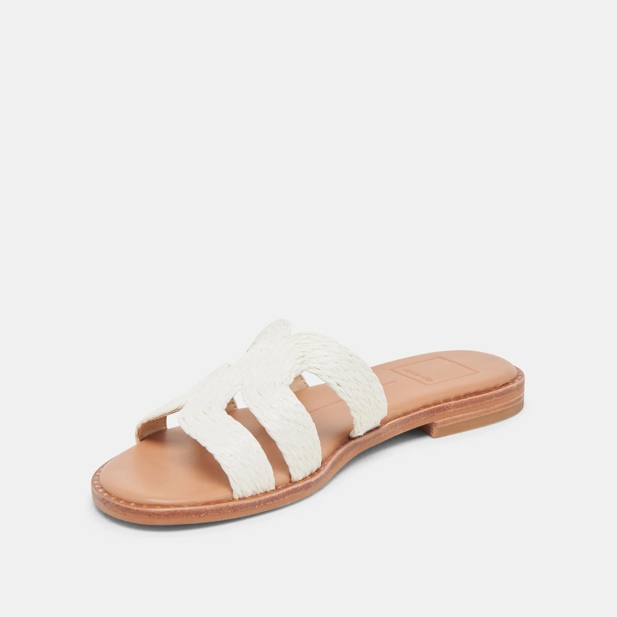 EMON SANDALEN WEIß RAFFIA