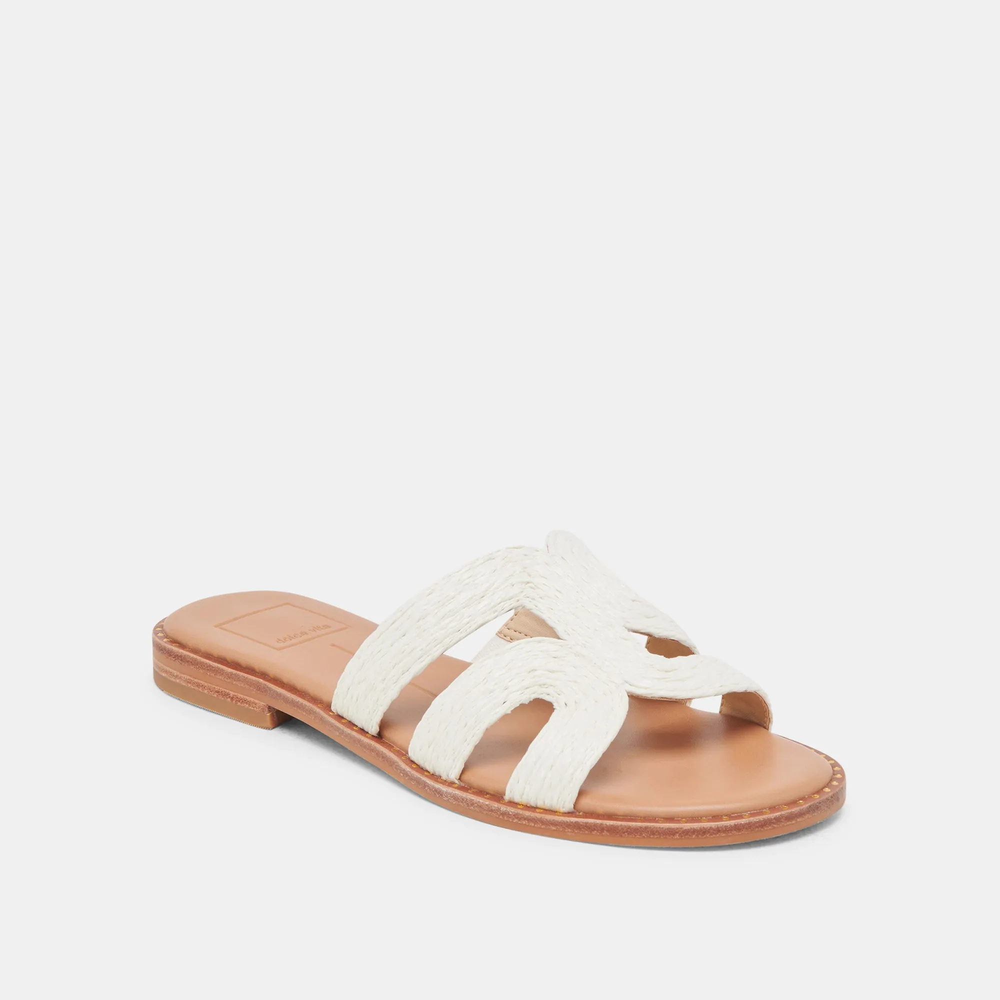 EMON SANDALEN WEIß RAFFIA