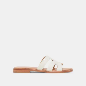 EMON SANDALEN WEIß RAFFIA