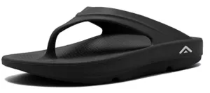 FANTURE Flip-Flops für Damen & Herren mit Fußschmerzlinderung, Fußgewölbestütze, Erholungssandalen, ultraleichte Hausschuhe, Schwarz