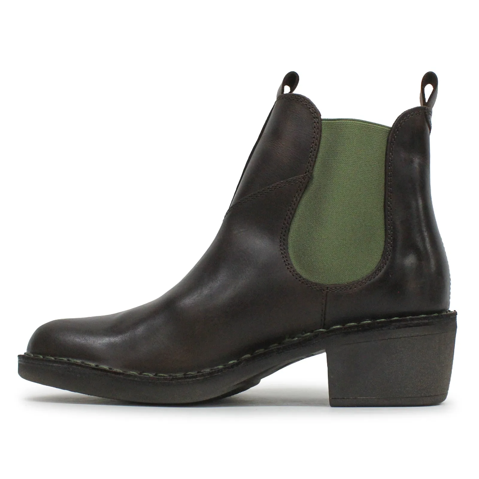 Fly London Meme030Fly Teppich Leder Chelsea-Stiefel für Damen