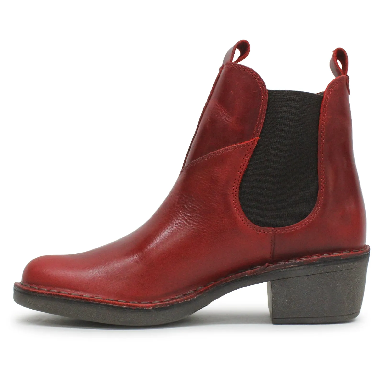Fly London Meme030Fly Teppich Leder Chelsea-Stiefel für Damen